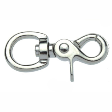 Trigger Snap Hook with Movable, Round Swivel